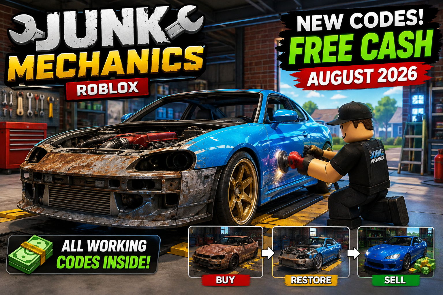 Junk Mechanics Codes (August 2026): All Working Codes for Free Cash
